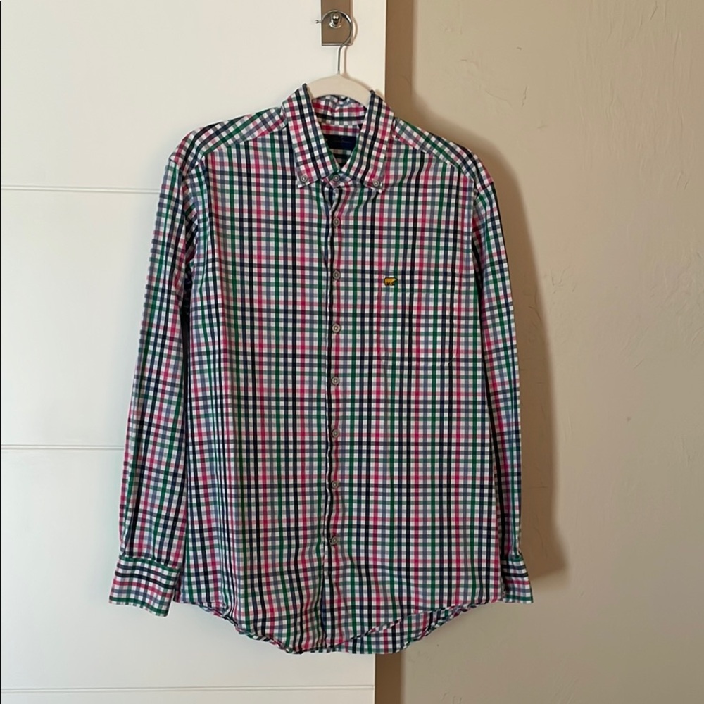 Men's Checkered Shirt - Green, Pink, White